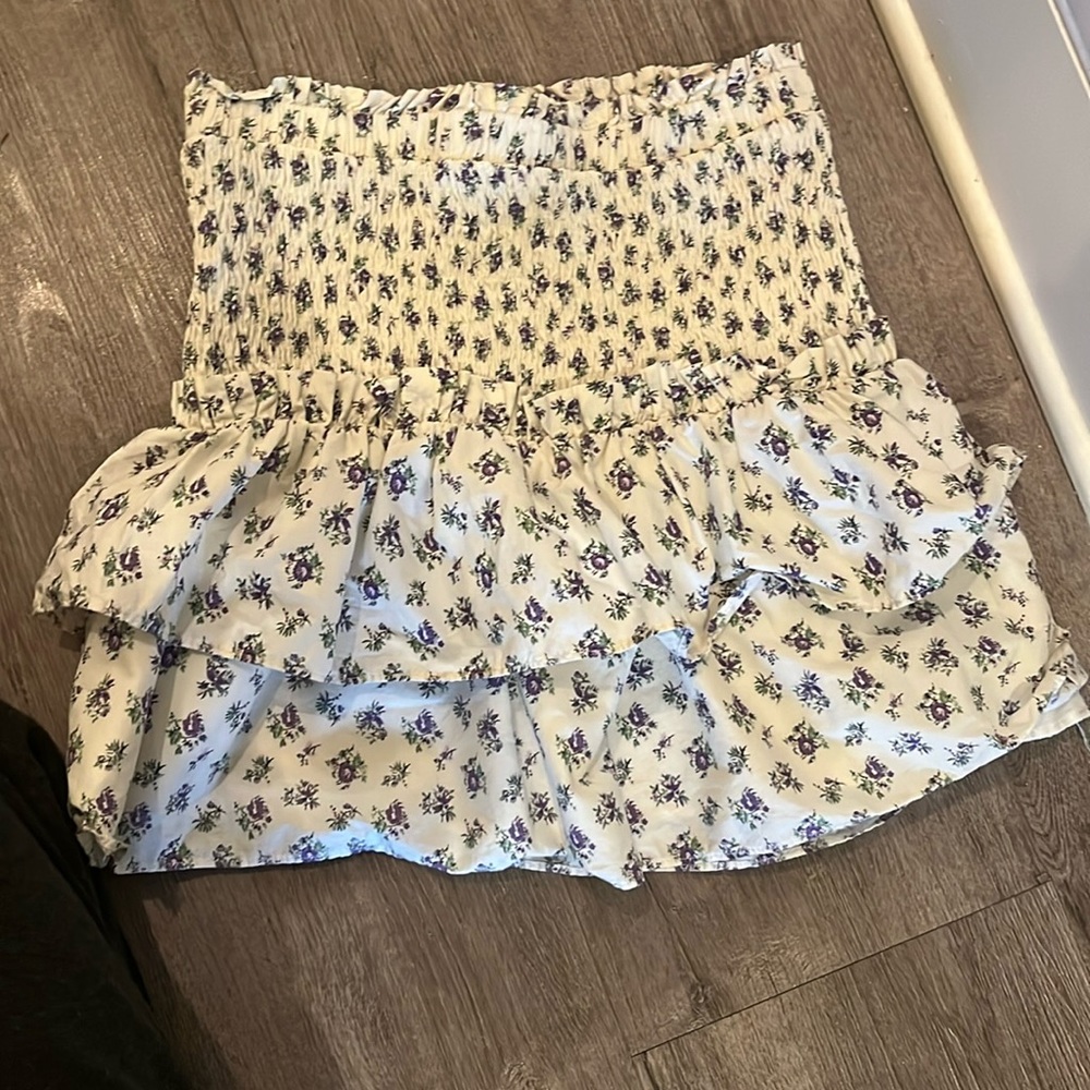 Moodie smocked mini skirt